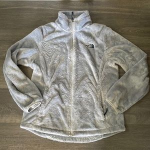 The north face osito fleece jacket silver blue medium women’s